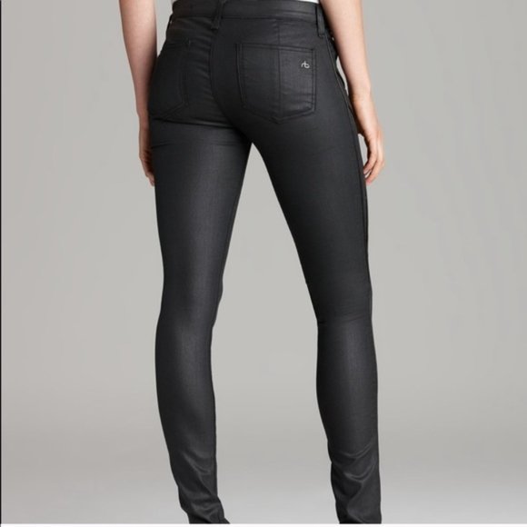 Rag & Bone Coated Legging Zipper Jeans - Size 27 - Picture 2 of 14